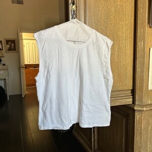 Banana Republic White Muscle Tee 100% Cotton “XL”